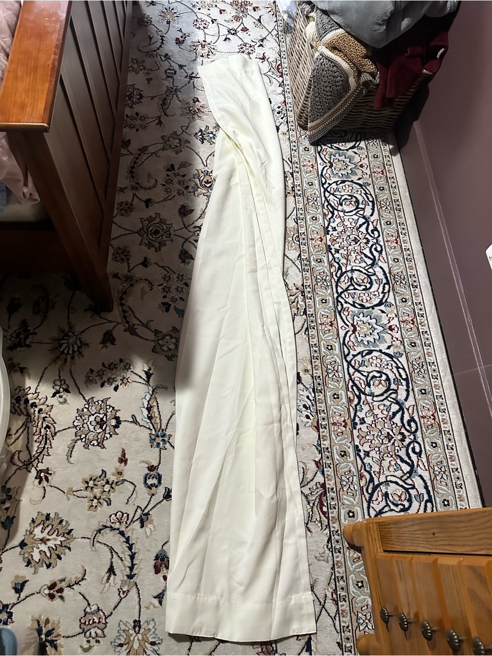 One Cream Curtain Panel